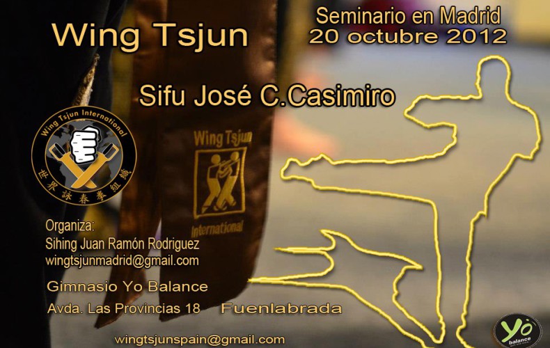 Seminario Wing Tsjun International en Madrid 20 Octubre. Sifu JoseC. Casimiro